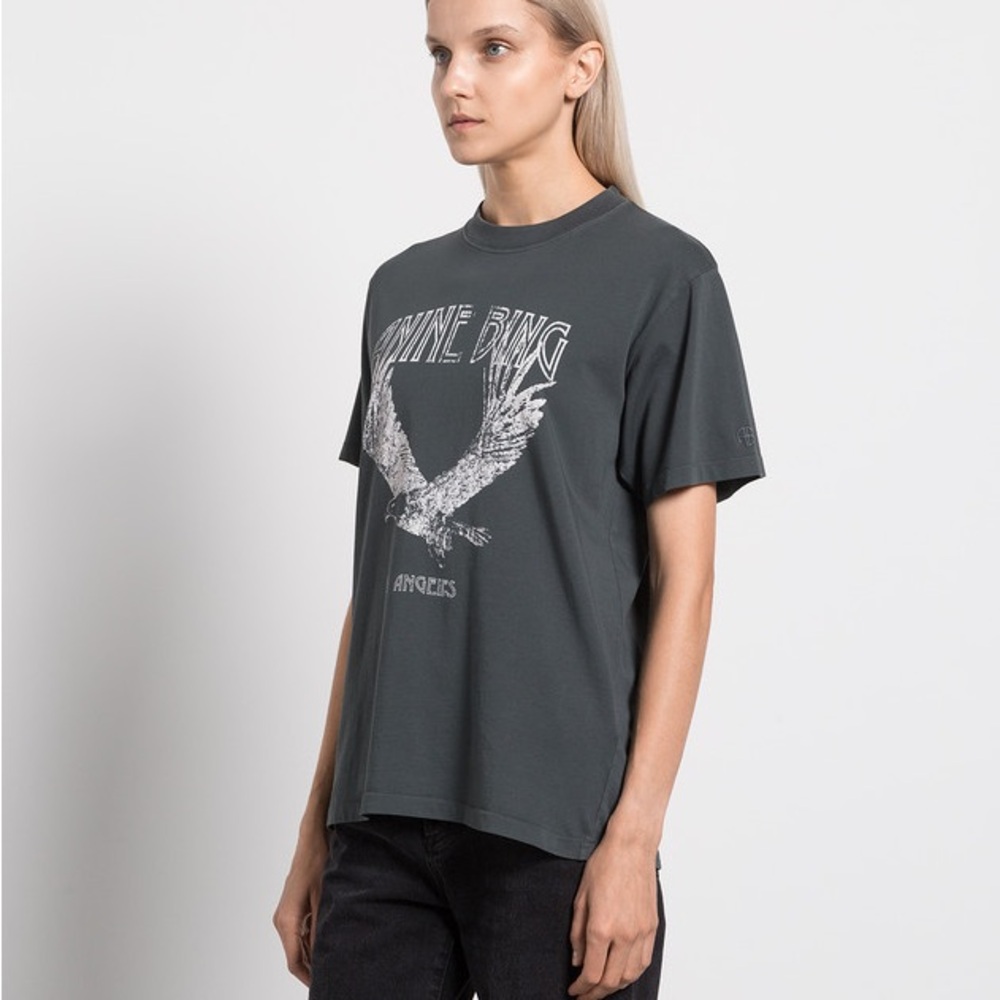 Anine Bing Lili Tee in Slate Gray